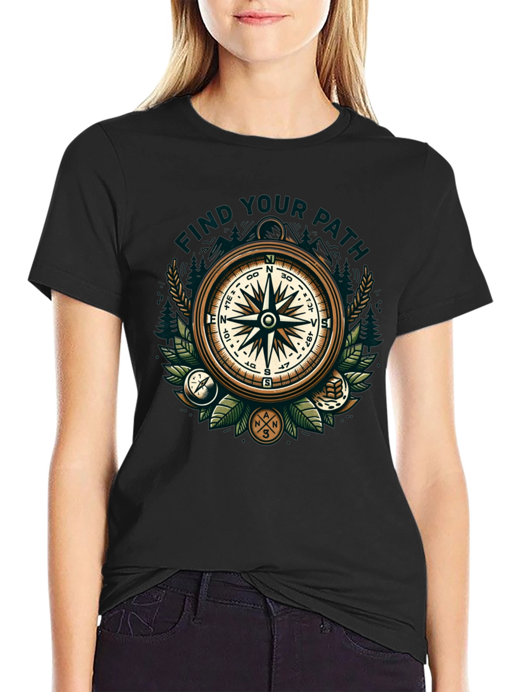 Find Your Path Compass Graphic T-Shirt