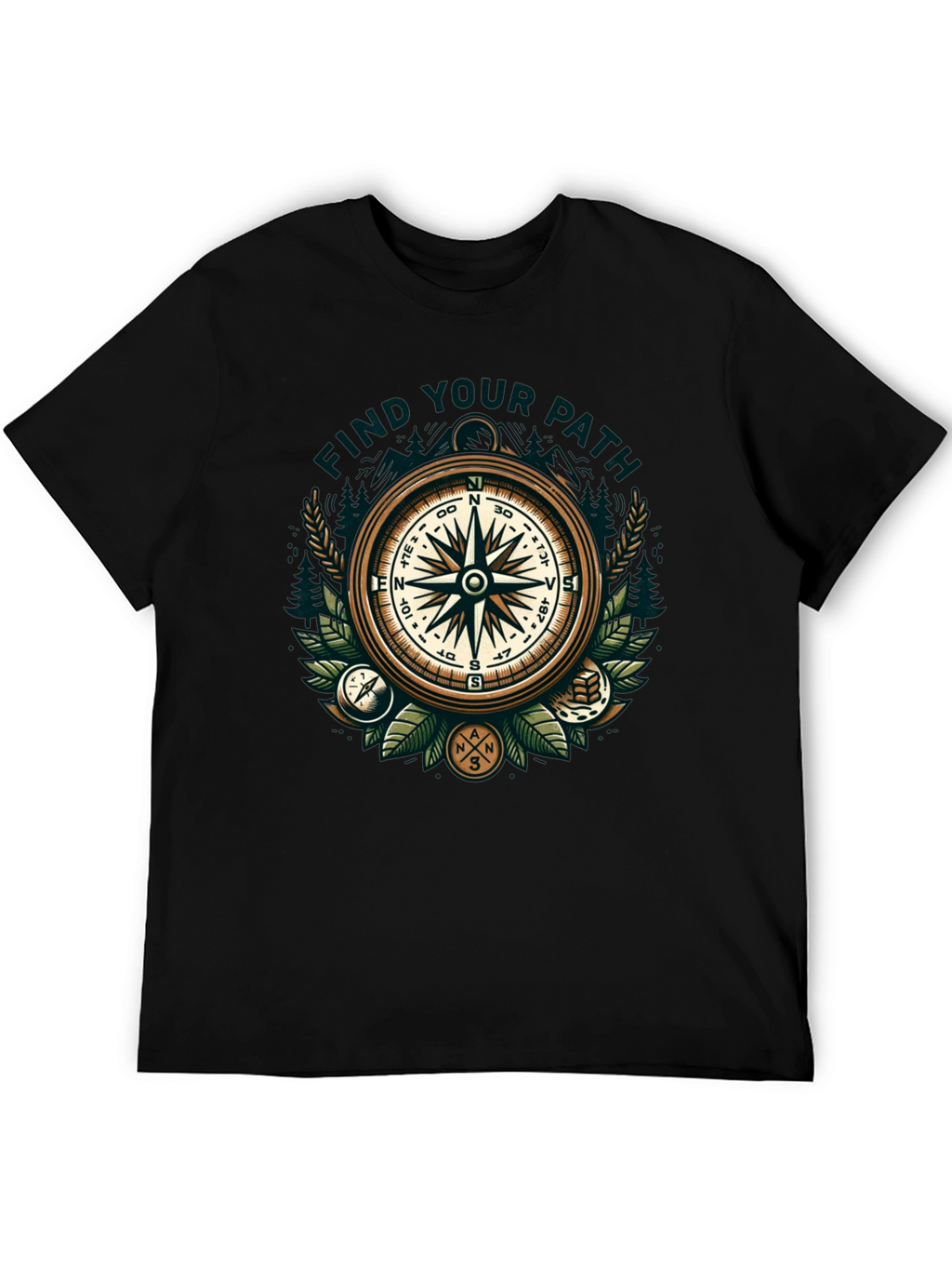 Find Your Path Compass Graphic T-Shirt