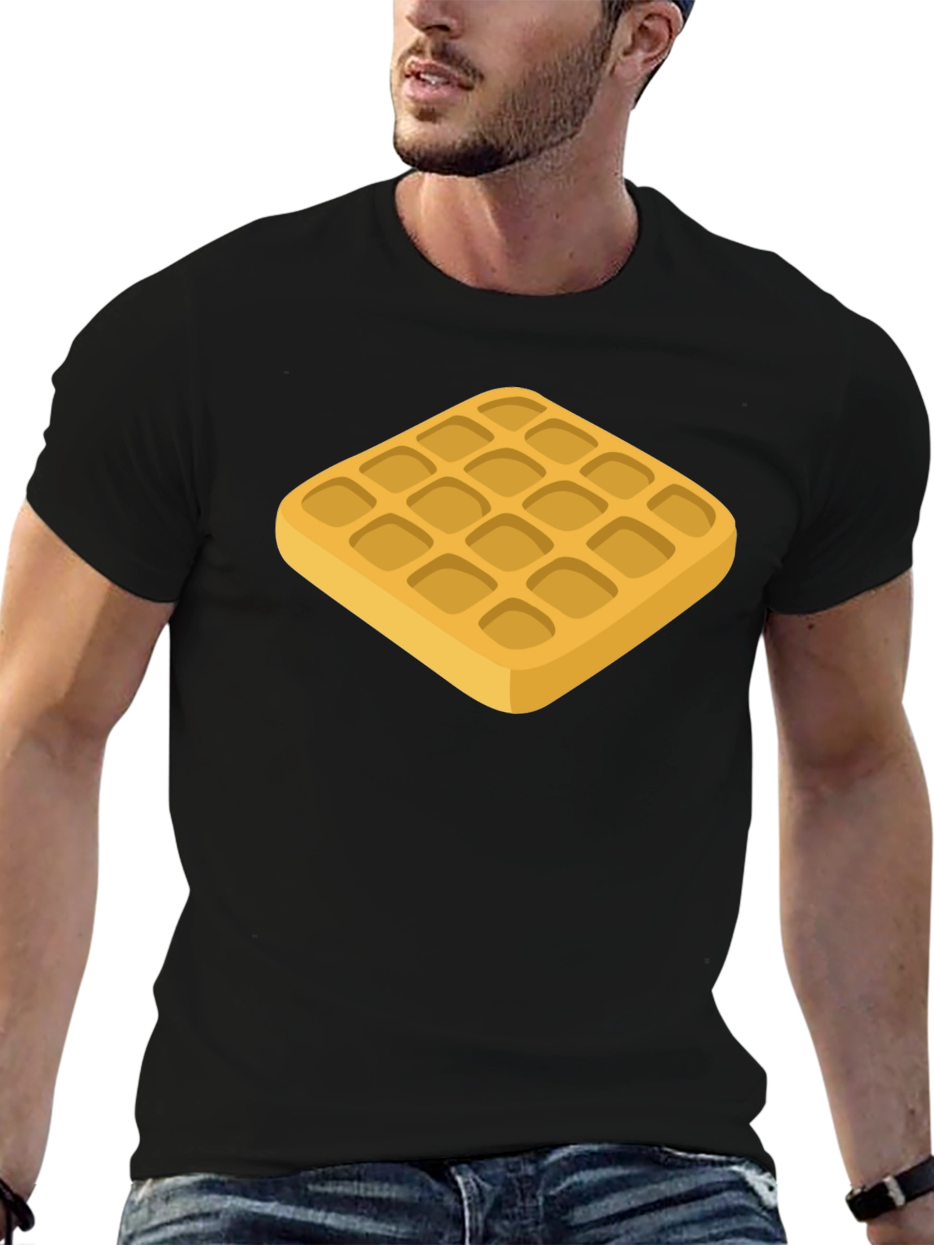 Waffle Graphic T-Shirt - Foodie Style