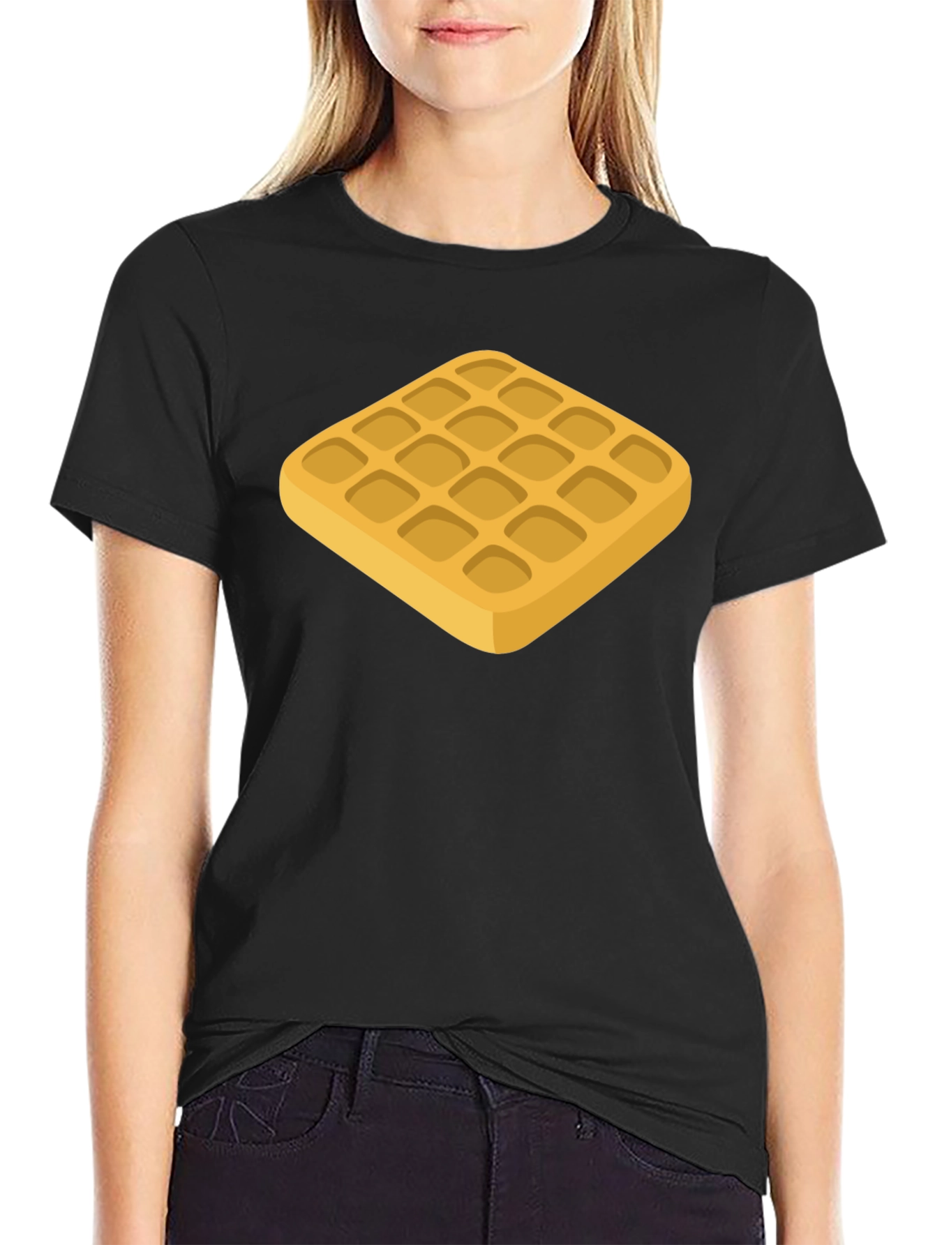 Waffle Graphic T-Shirt - Foodie Style