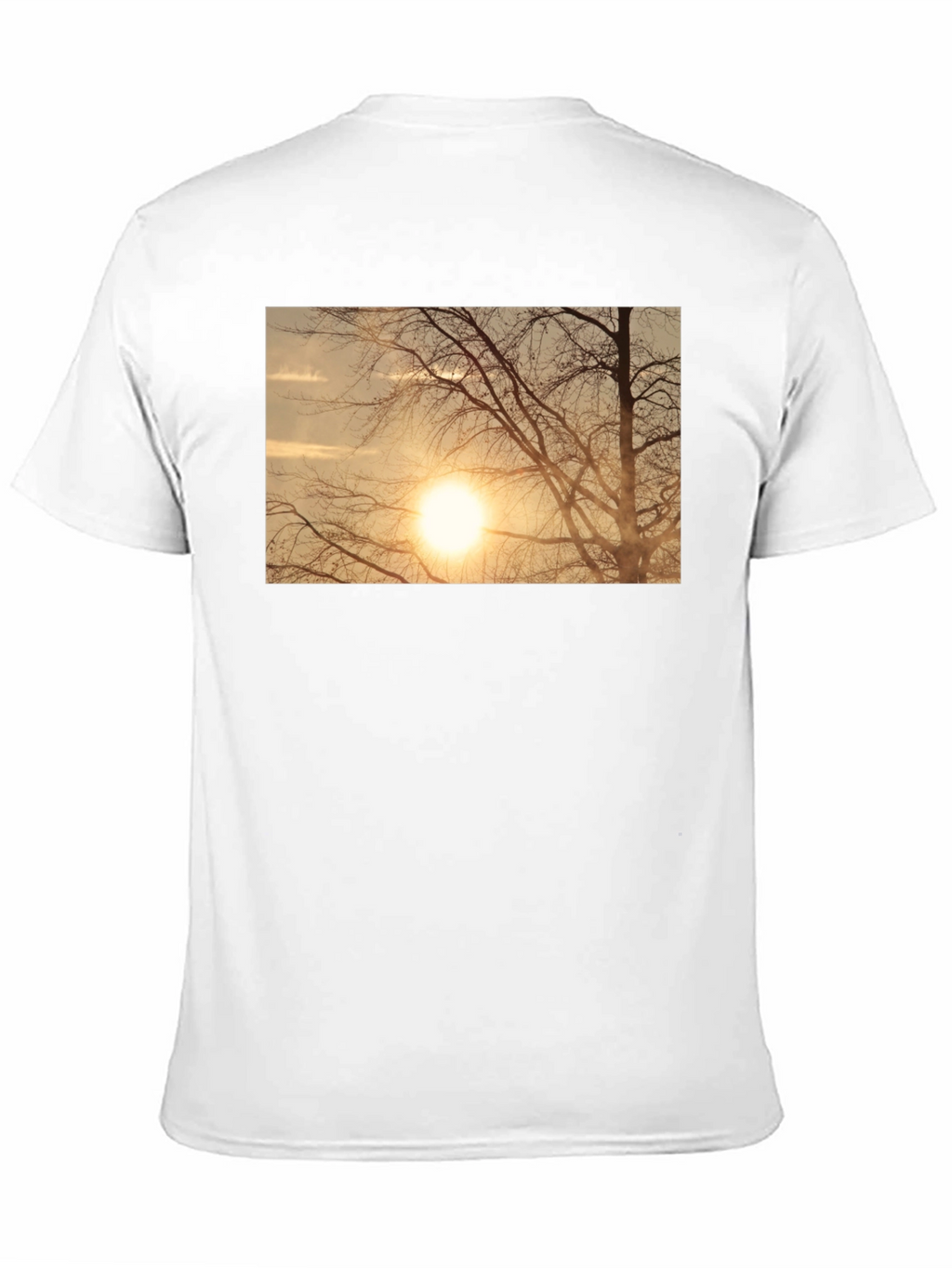 Sunset Tree Graphic Black T-Shirt