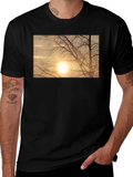 Sunset Tree Graphic Black T-Shirt