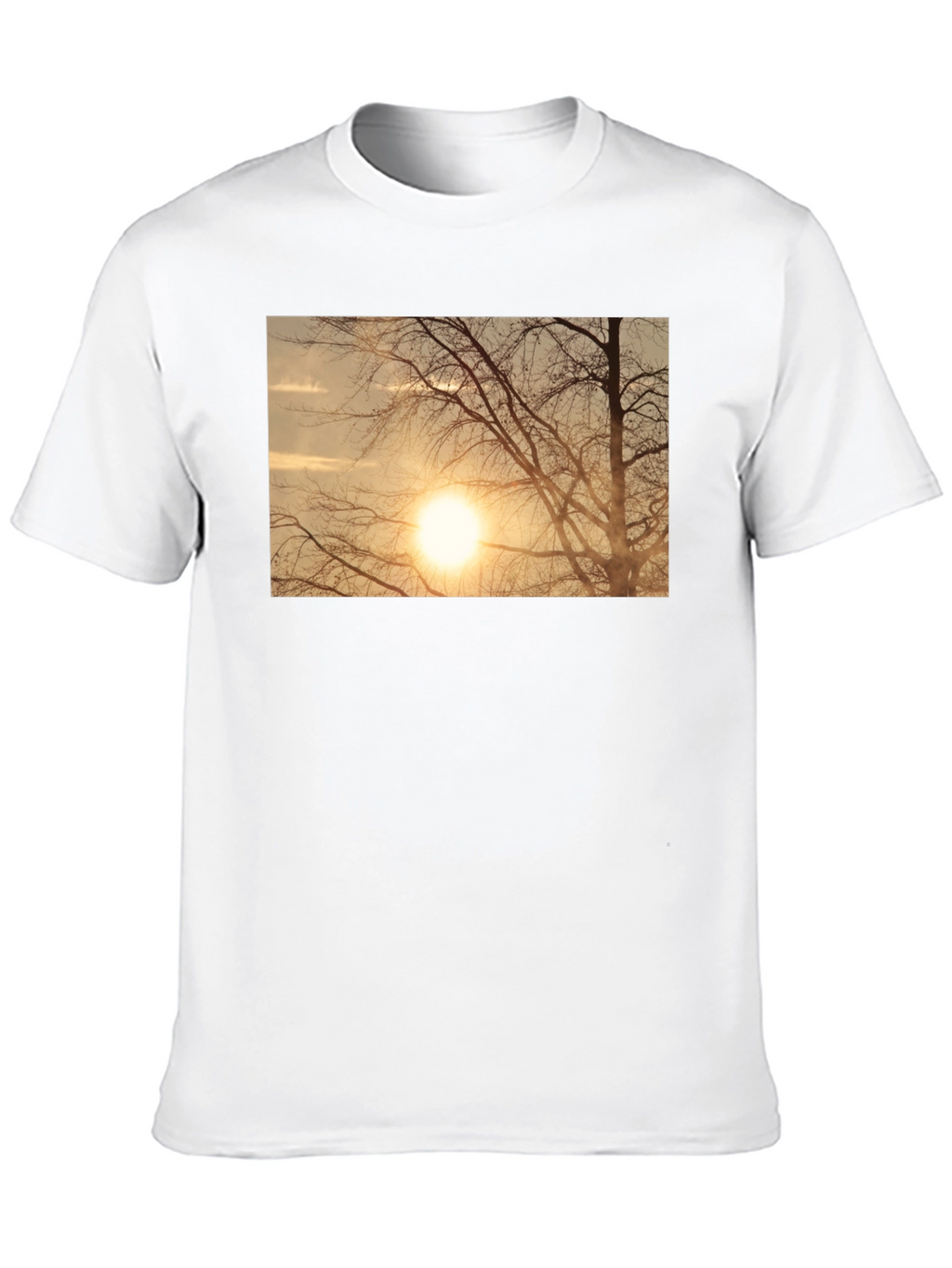Sunset Tree Graphic Black T-Shirt
