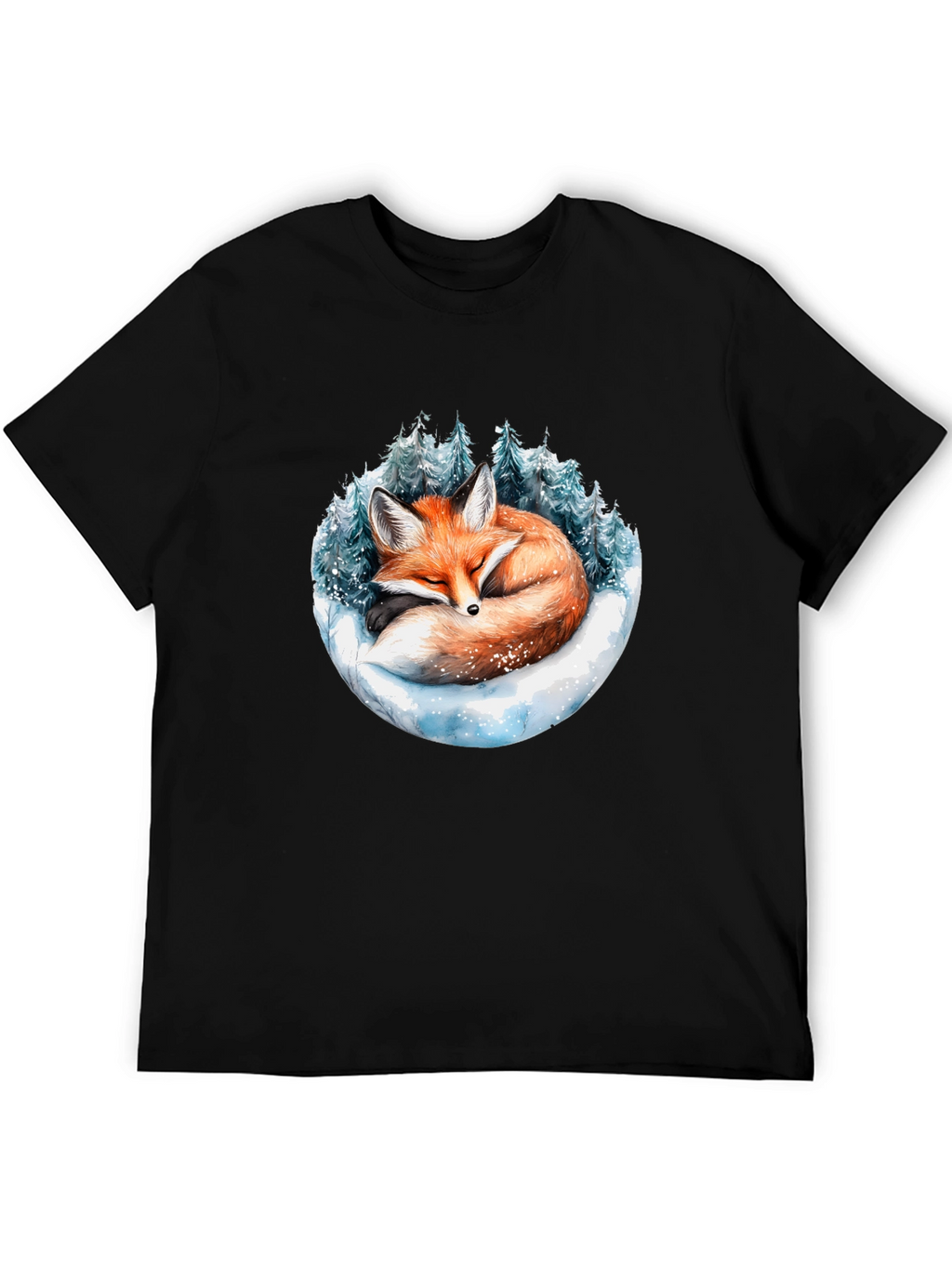 Winter Fox Graphic Tee - Cozy Wildlife Design