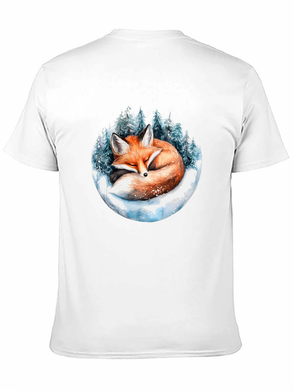 Winter Fox Graphic Tee - Cozy Wildlife Design