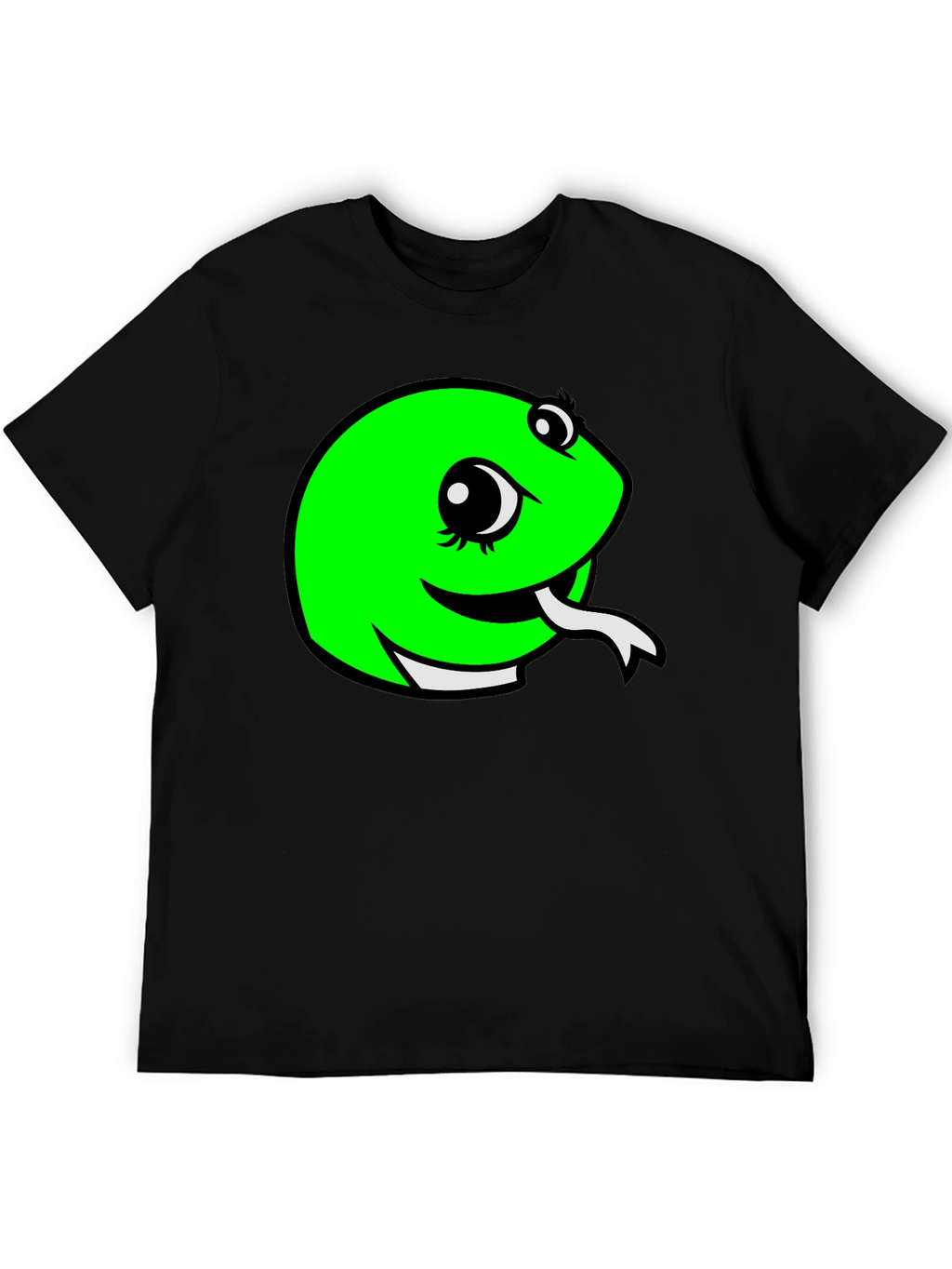 Snake Graphic Tee - Black Cotton T-Shirt