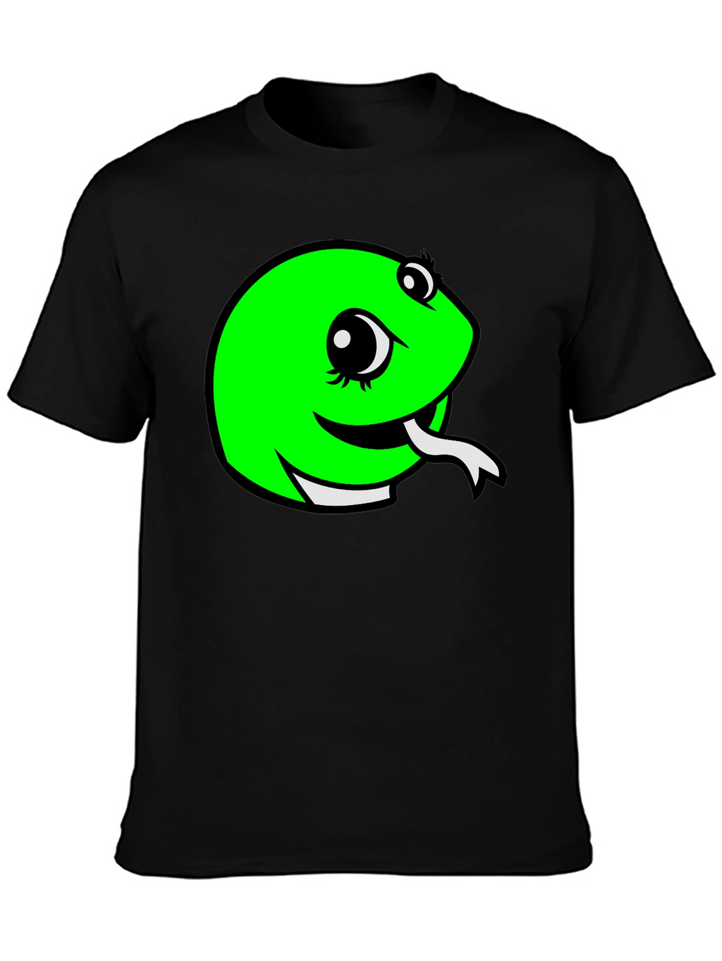 Snake Graphic Tee - Black Cotton T-Shirt