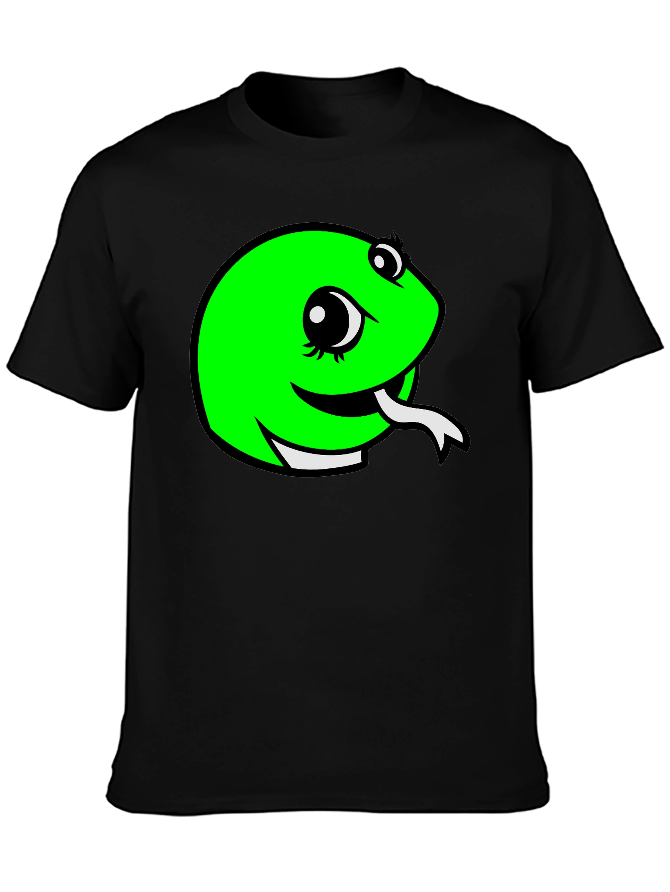 Snake Graphic Tee - Black Cotton T-Shirt