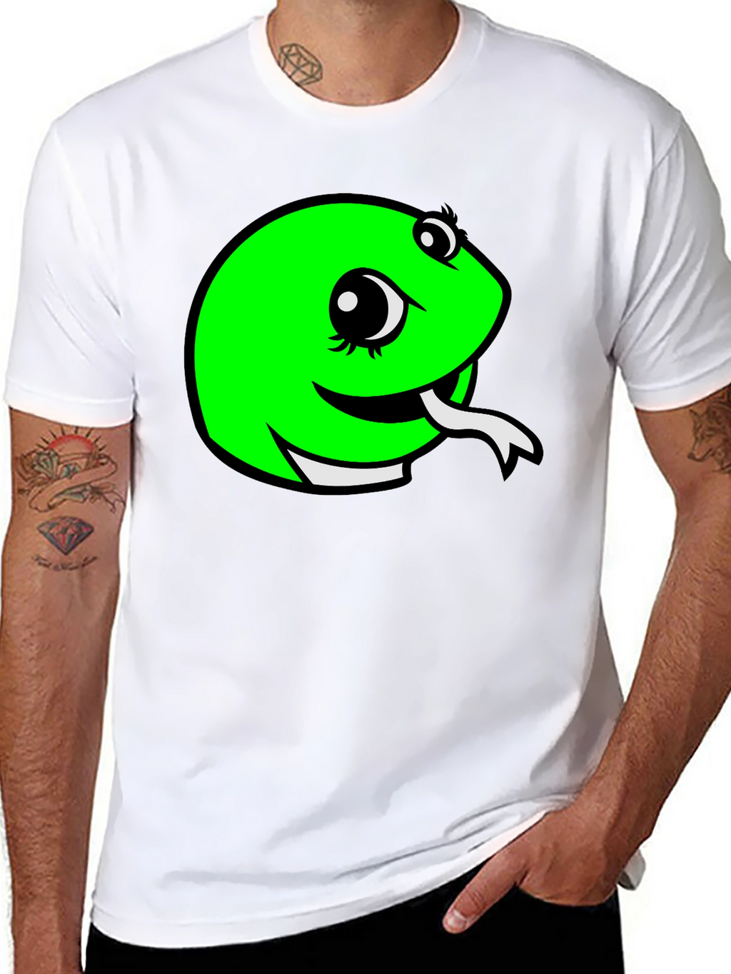 Snake Graphic Tee - Black Cotton T-Shirt
