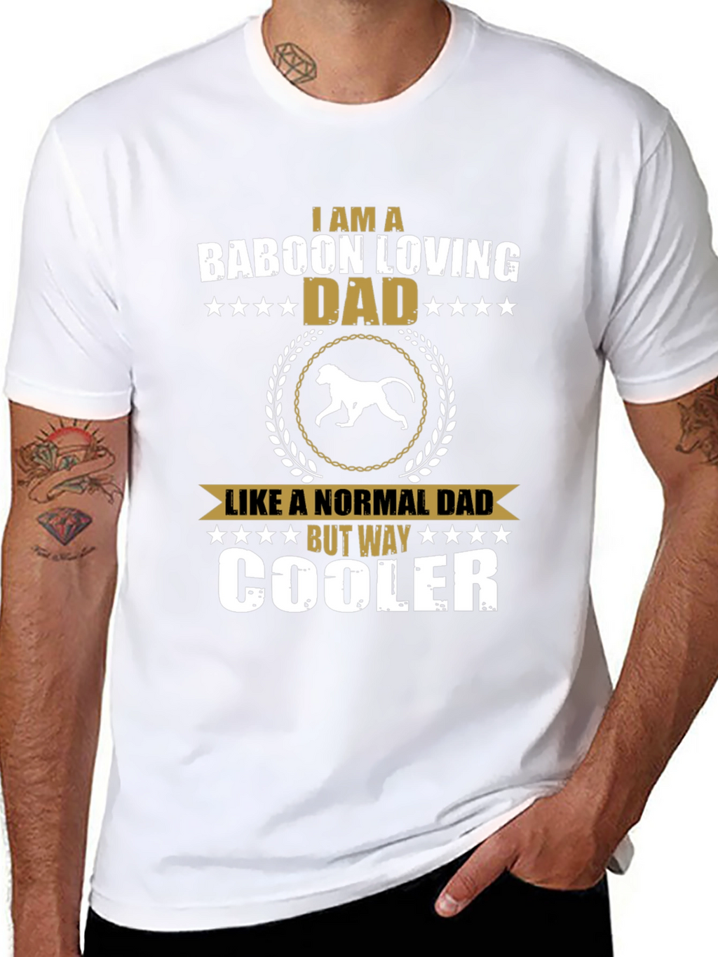 Baboon Loving Dad T-Shirt - Cool Dad Edition