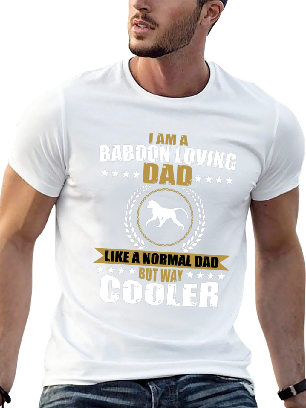 Baboon Loving Dad T-Shirt - Cool Dad Edition