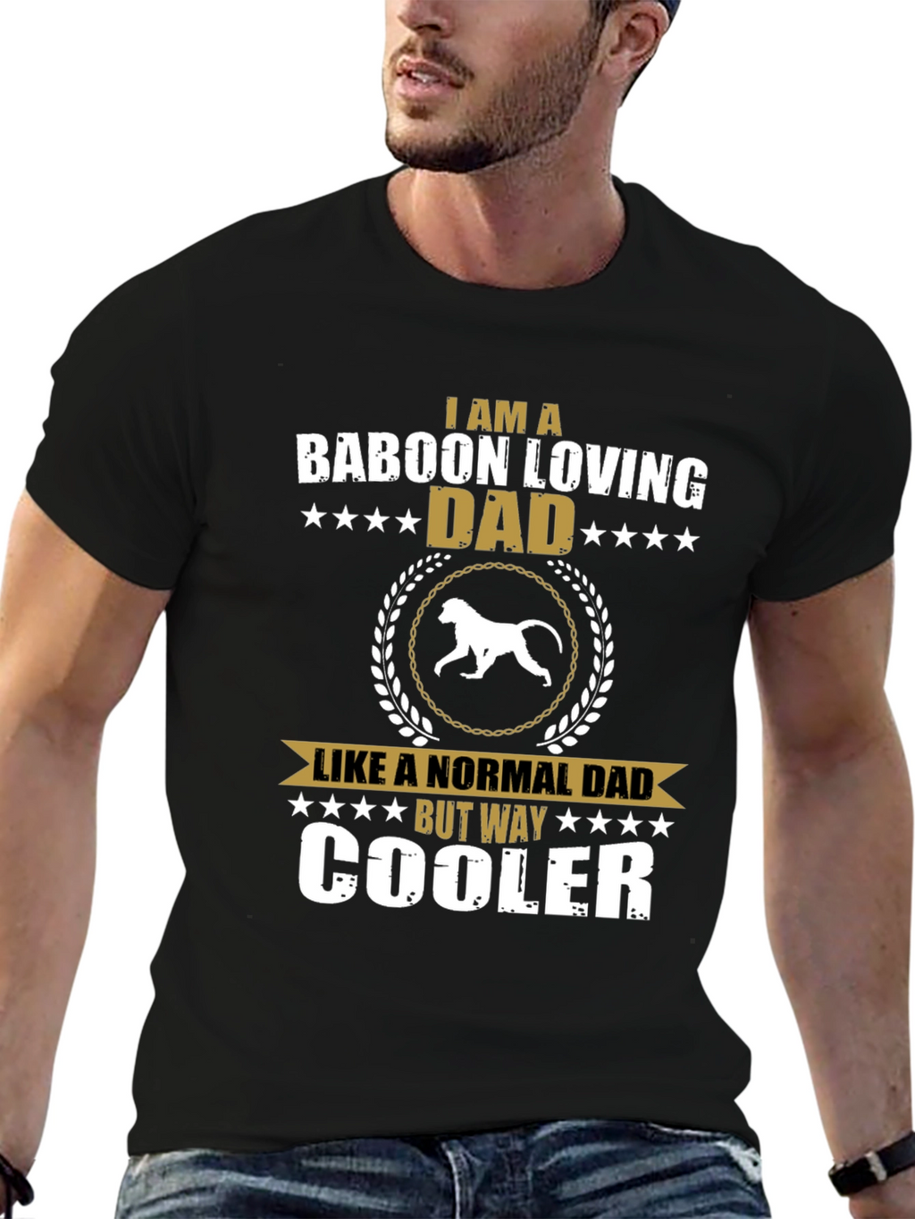 Baboon Loving Dad T-Shirt - Cool Dad Edition
