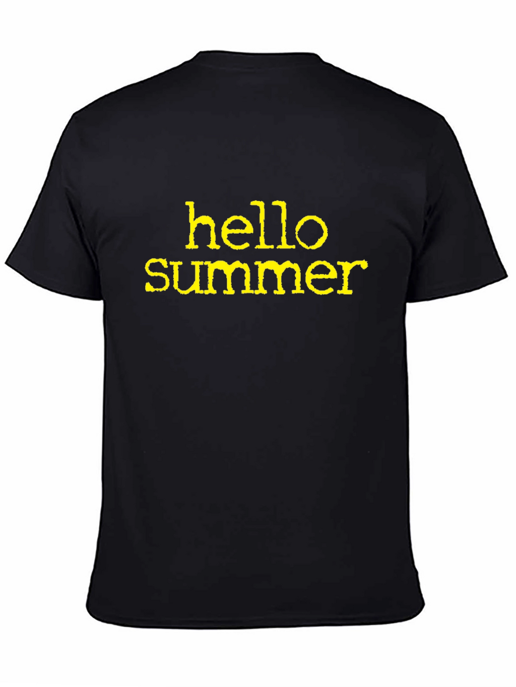 Hello Summer Graphic Tee - Black Cotton Casual T-Shirt