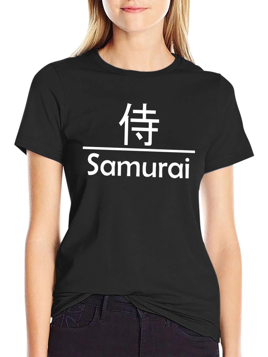 Samurai Graphic Tee - Black Cotton Blend