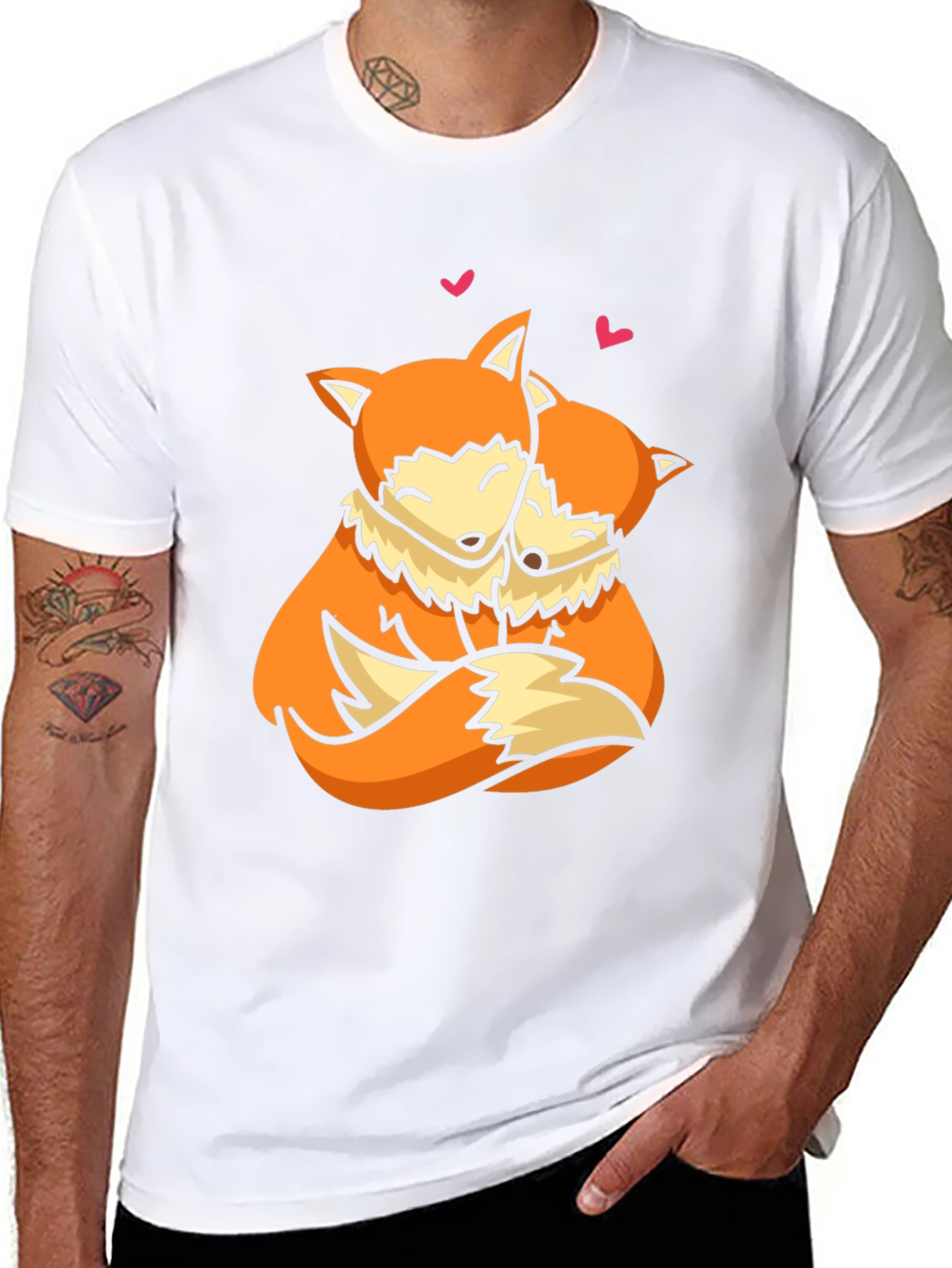 Fox Love T-Shirt - Cute Animal Graphic Tee