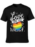 Love Who You Want Rainbow Heart Graphic Tee