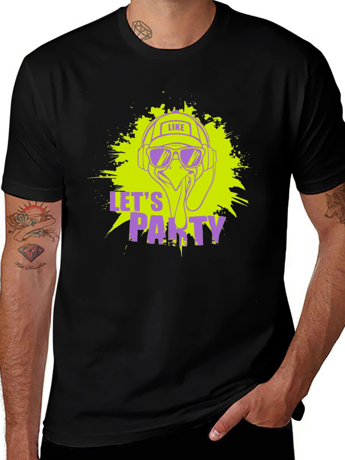 Lets Party Tee - DJ Turkey Graphic T-Shirt