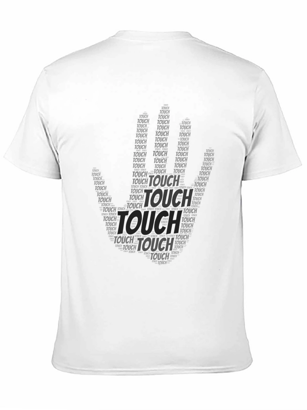 Black Touch Print Crew Neck T-Shirt