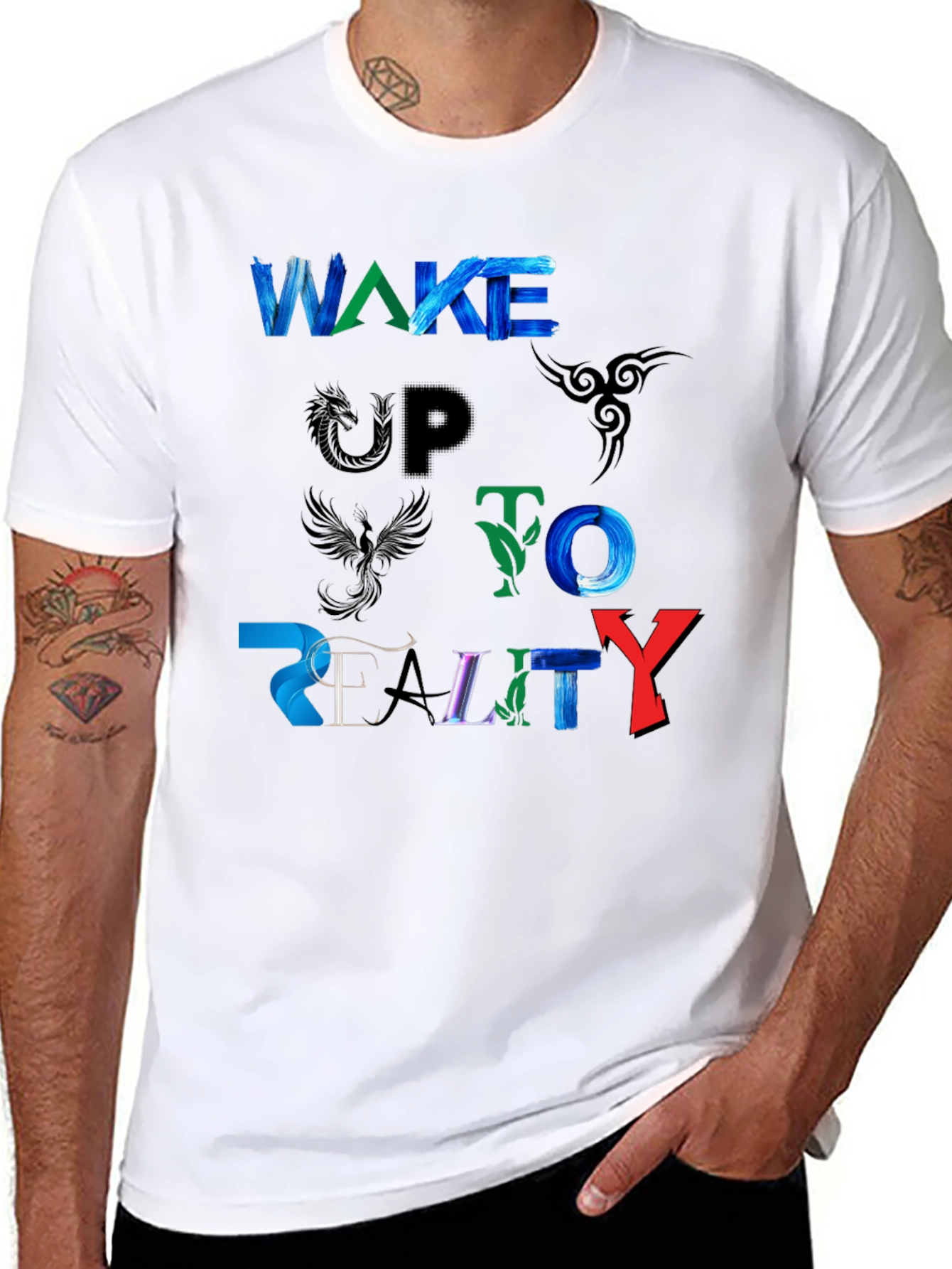 Wake Up To Reality Graphic Black Tee