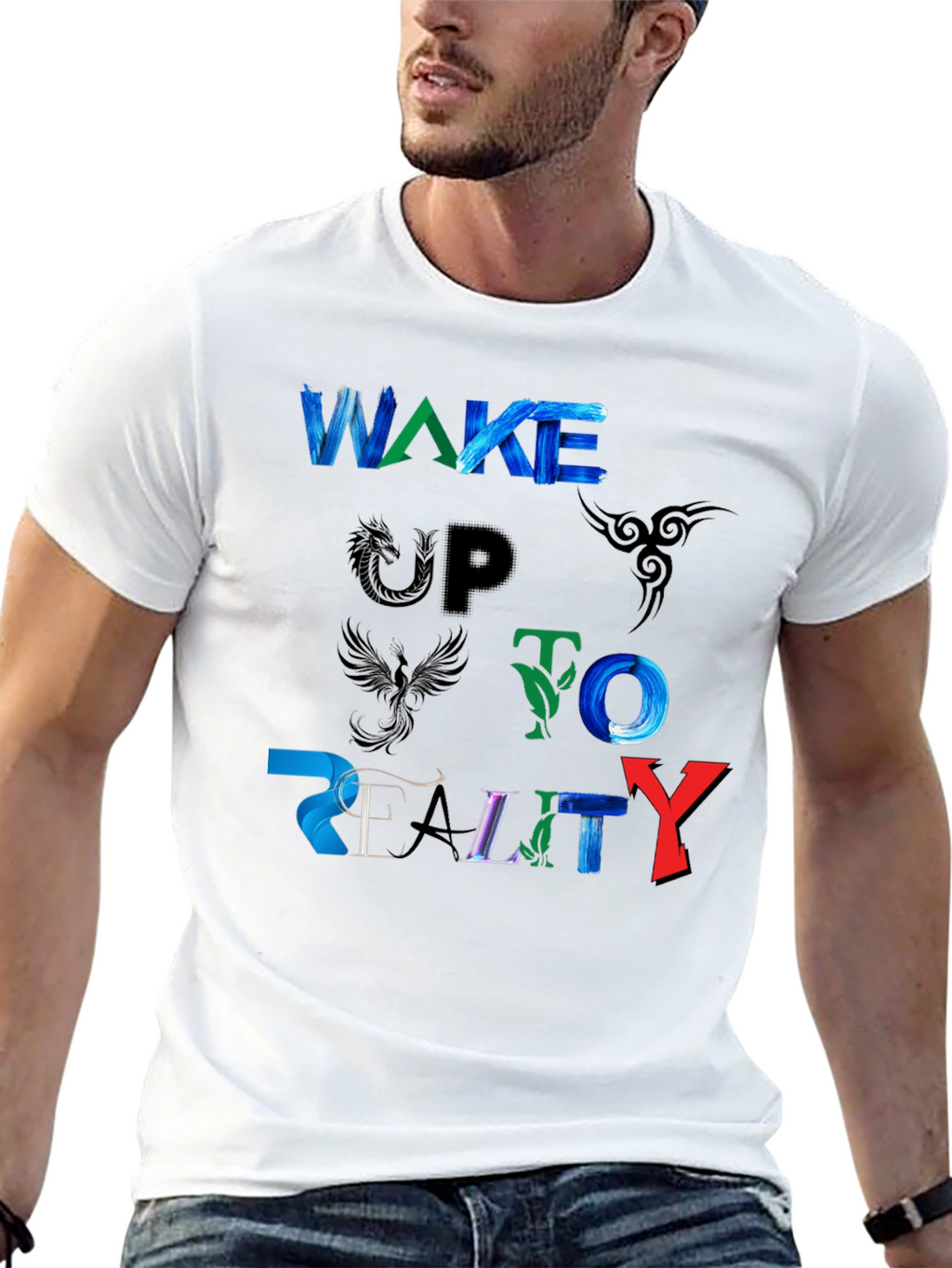 Wake Up To Reality Graphic Black Tee