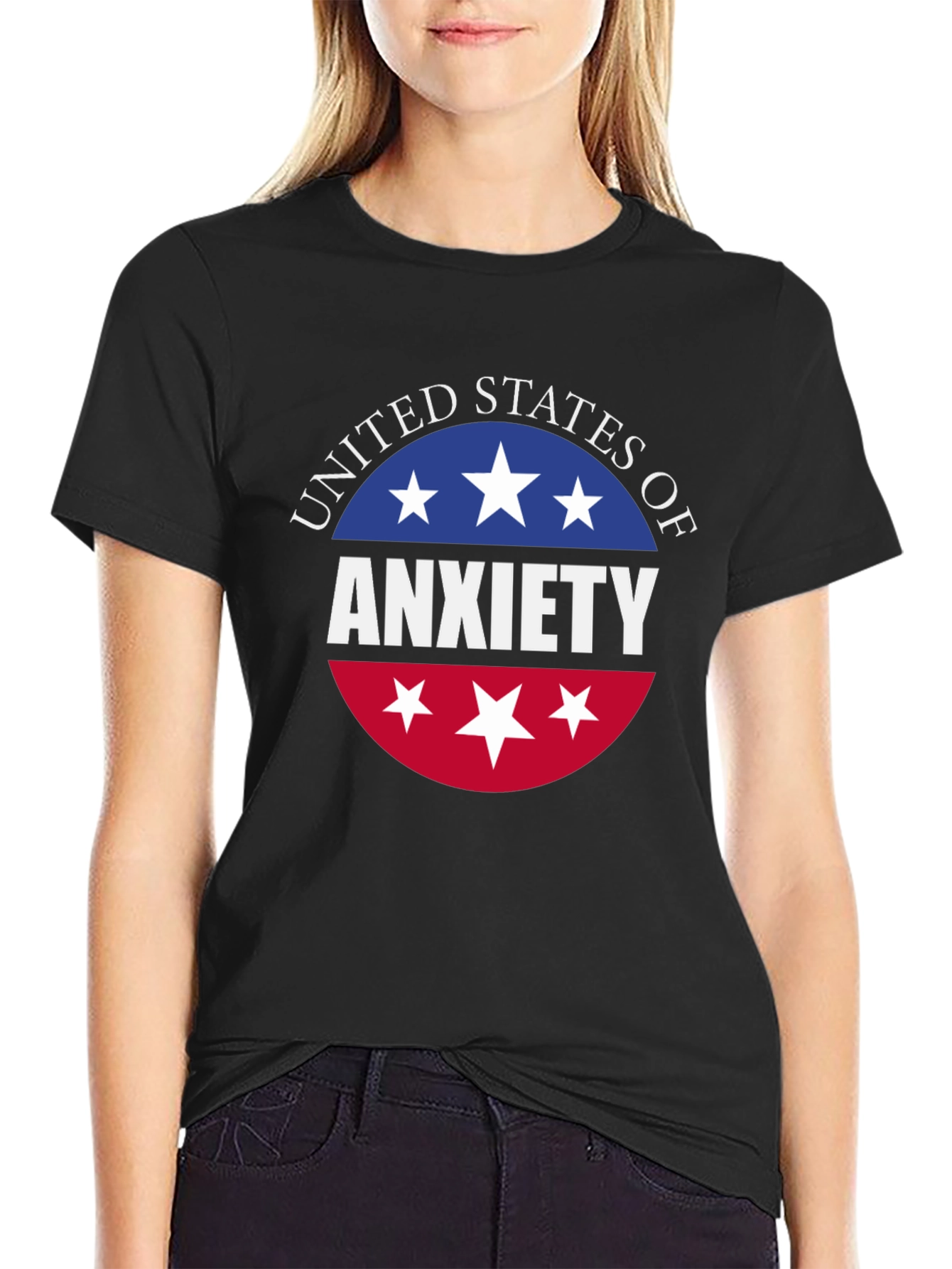 United States of Anxiety T-Shirt - Patriotic USA Design