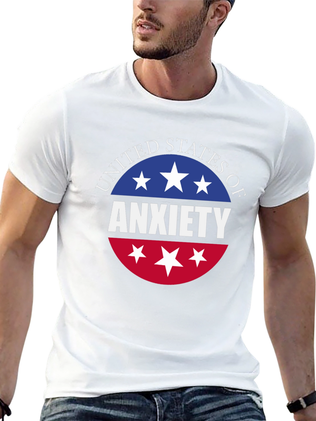 United States of Anxiety T-Shirt - Patriotic USA Design