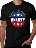 United States of Anxiety T-Shirt - Patriotic USA Design