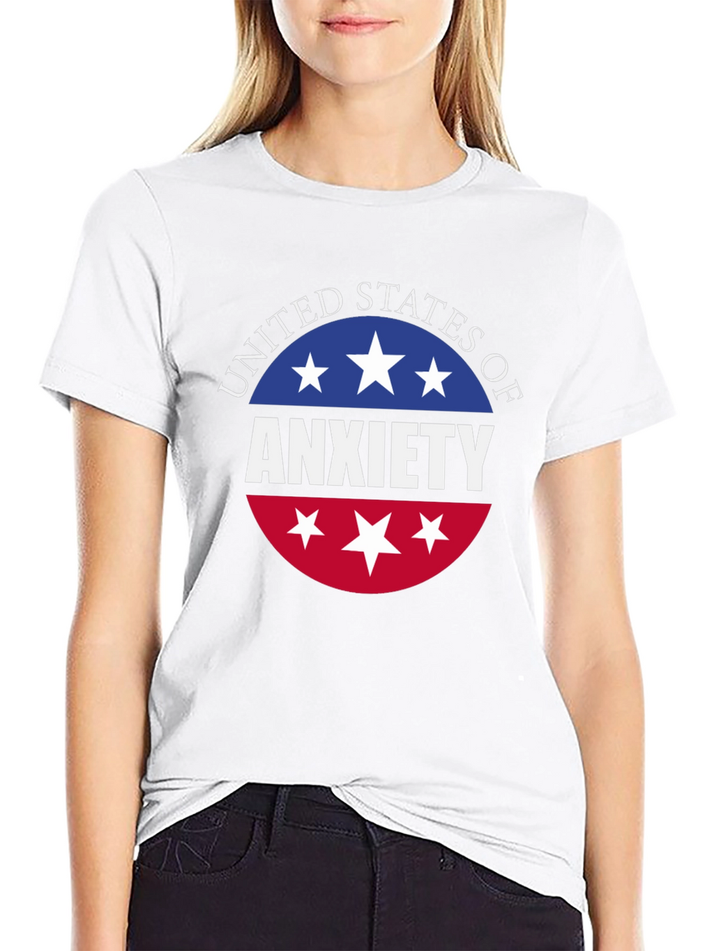 United States of Anxiety T-Shirt - Patriotic USA Design
