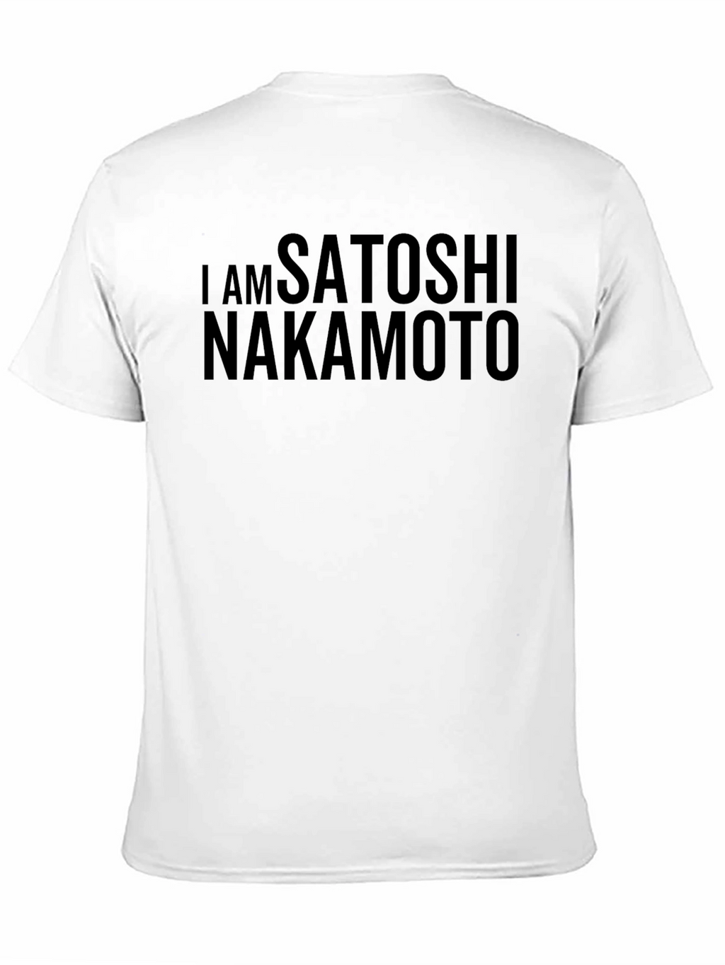 I AM Satoshi Nakamoto Black Cotton Tee