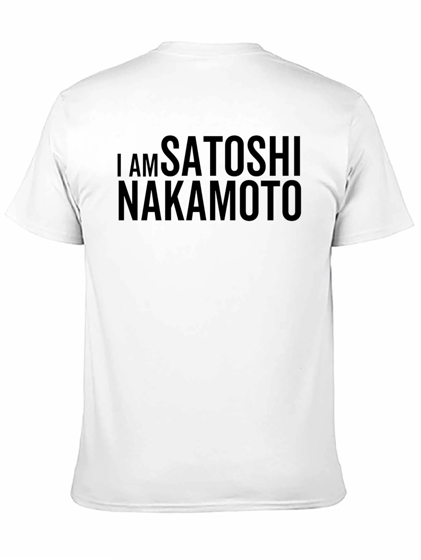 I AM Satoshi Nakamoto Black Cotton Tee