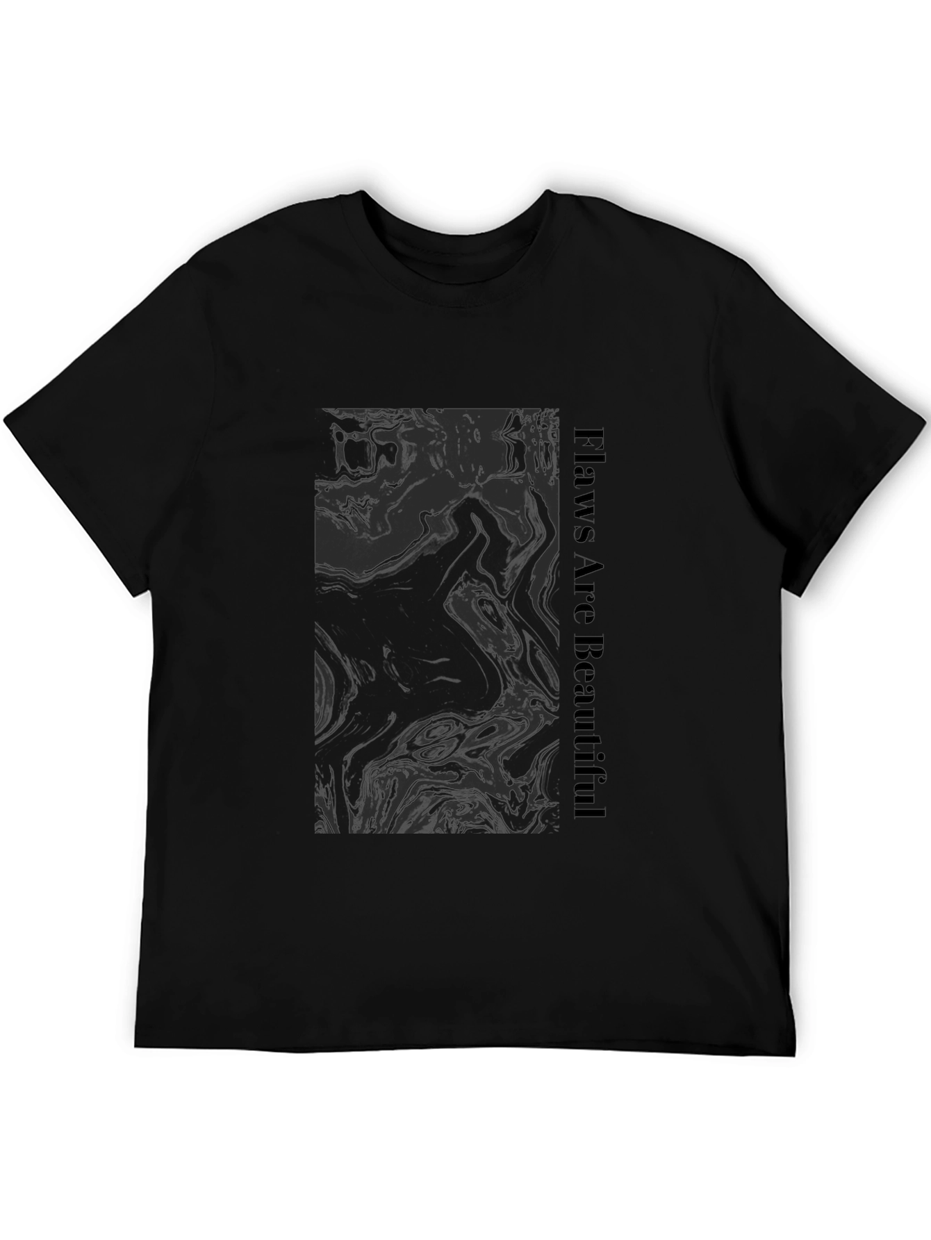 Flaws Are Beautiful Graphic Tee - Black
