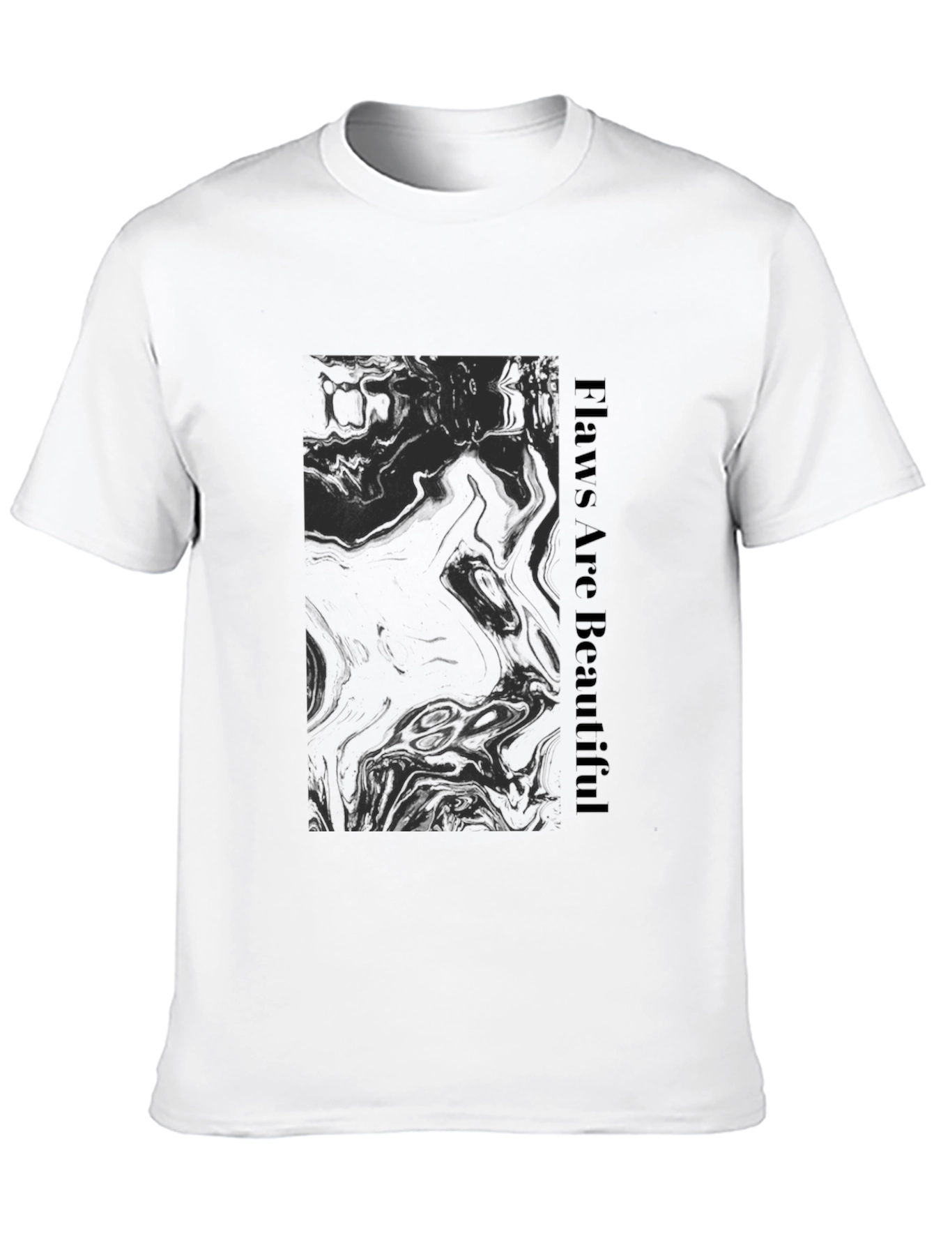 Flaws Are Beautiful Graphic Tee - Black