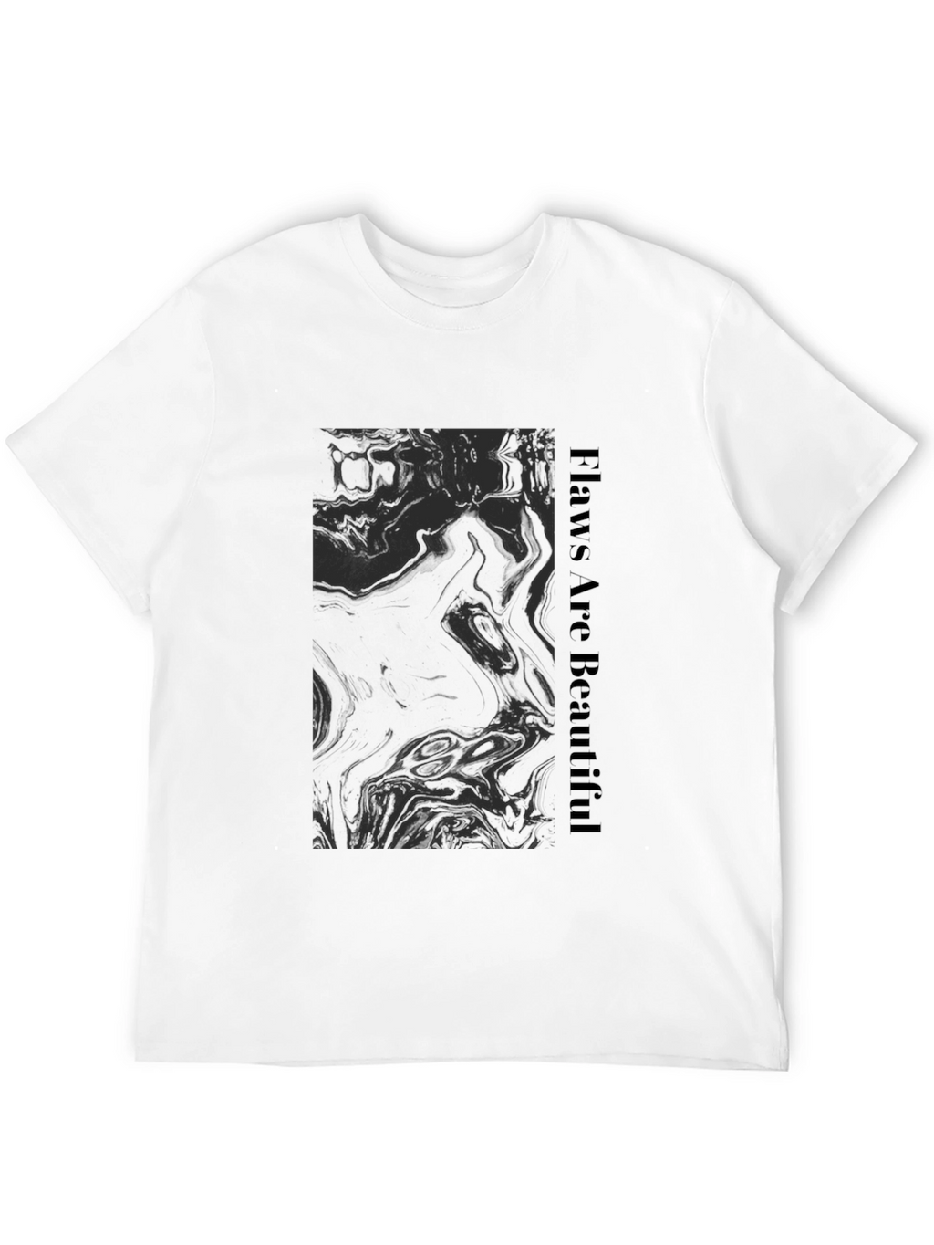 Flaws Are Beautiful Graphic Tee - Black