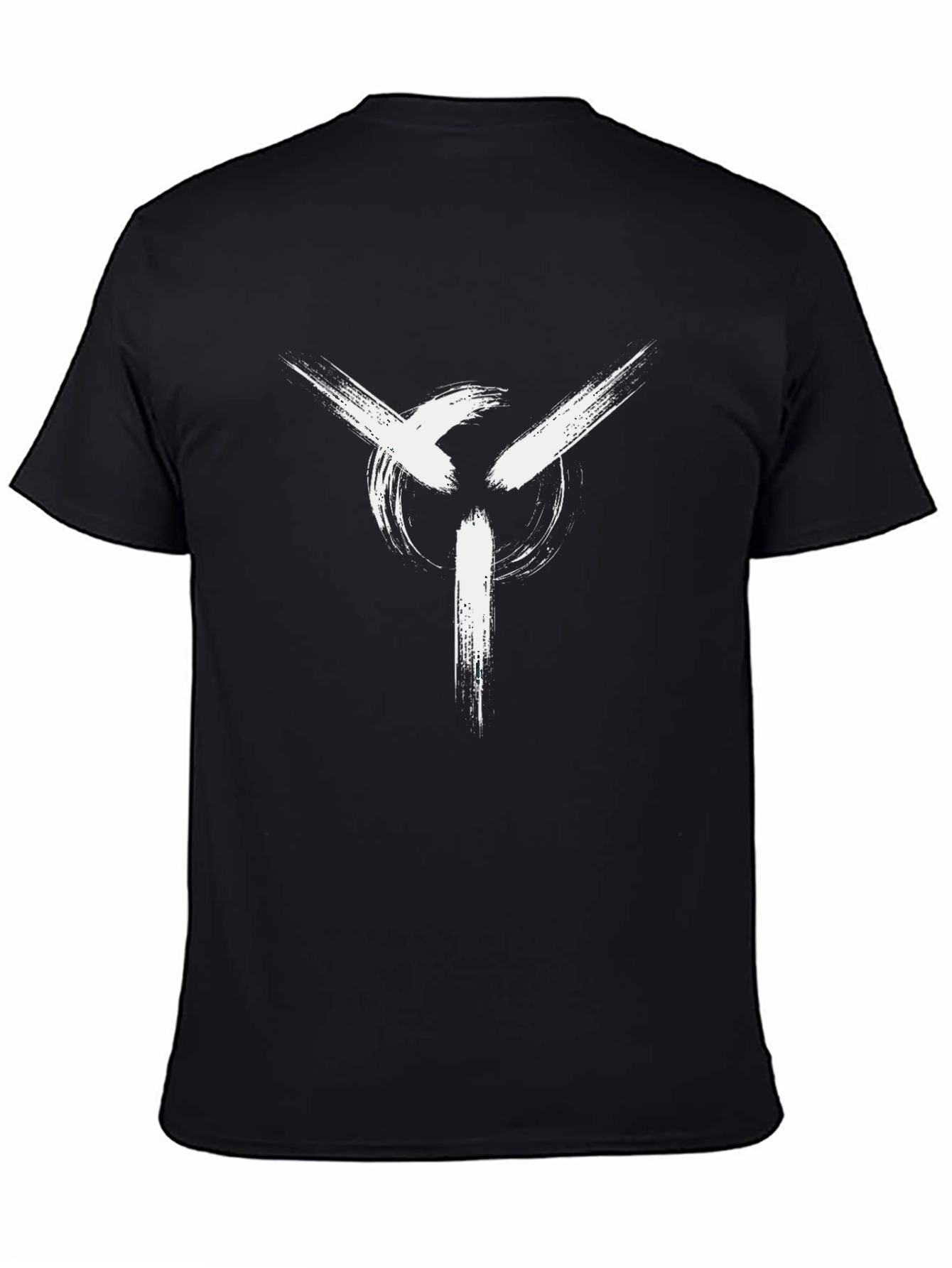 Abstract Graphic Tee - Brush Stroke Design