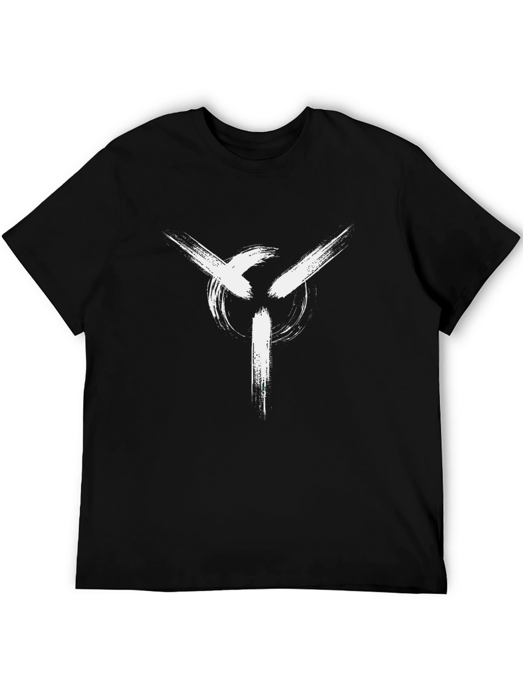 Abstract Graphic Tee - Brush Stroke Design
