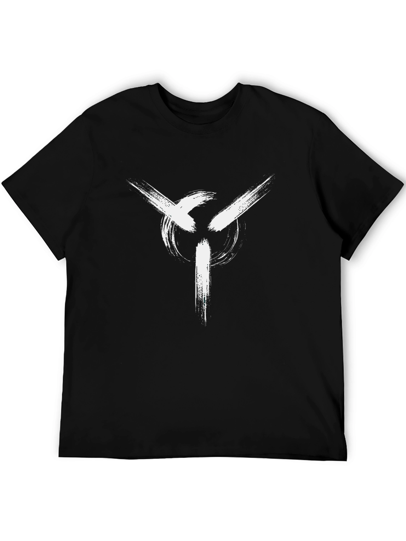 Abstract Graphic Tee - Brush Stroke Design