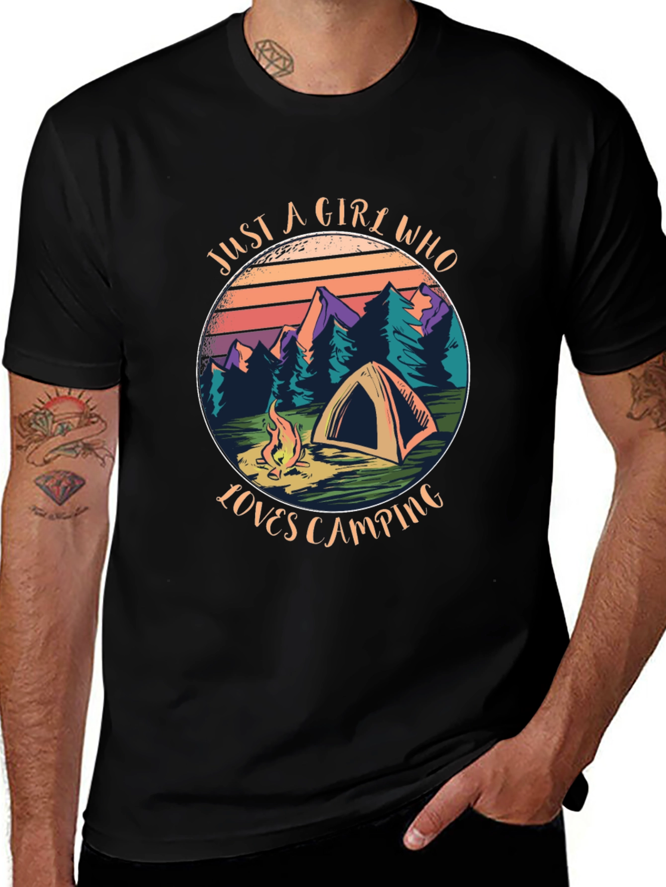 Camping Lover Tee - Just A Girl Who Loves Camping