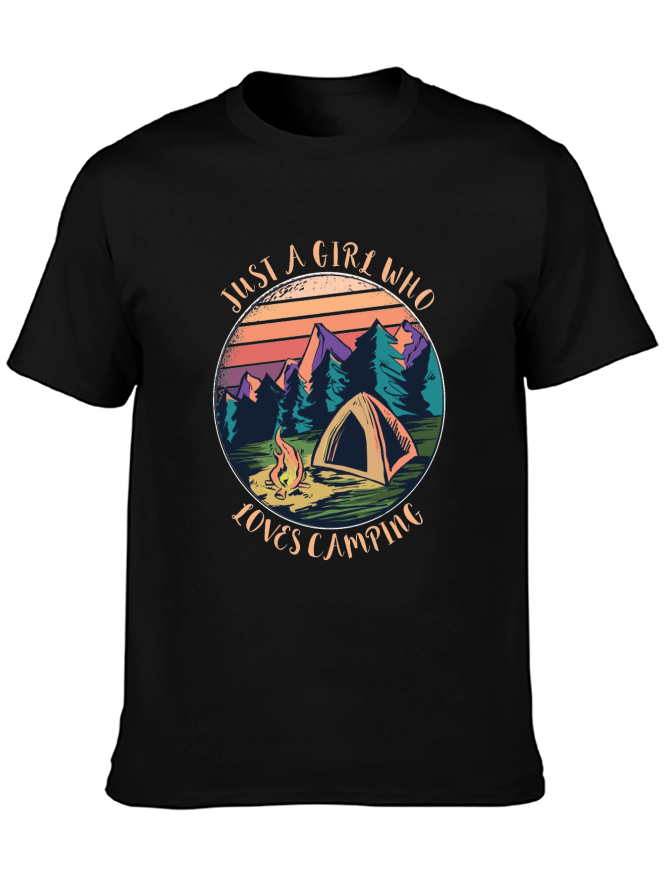 Camping Lover Tee - Just A Girl Who Loves Camping