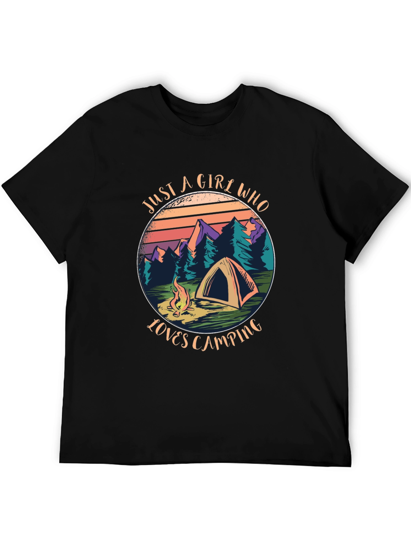 Camping Lover Tee - Just A Girl Who Loves Camping