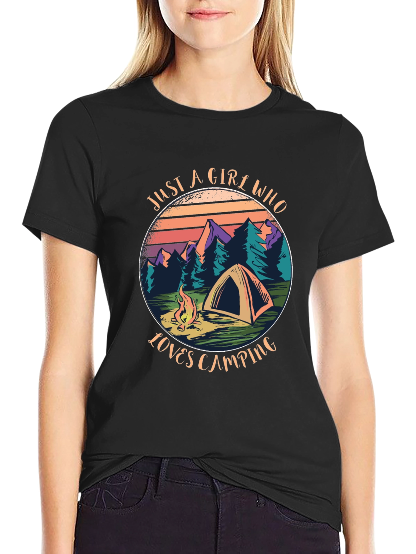 Camping Lover Tee - Just A Girl Who Loves Camping