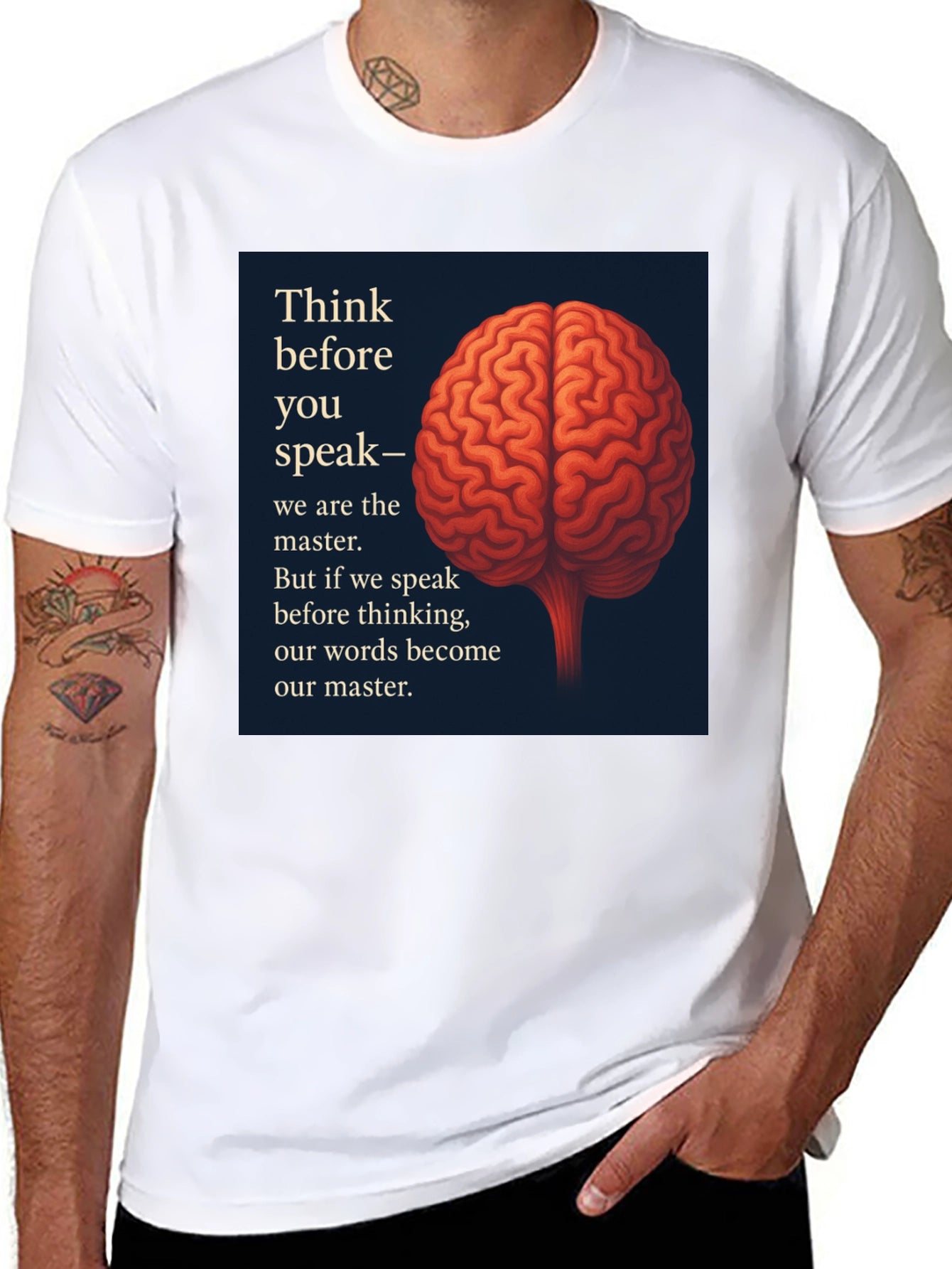 Think Before You Speak Black T-Shirt