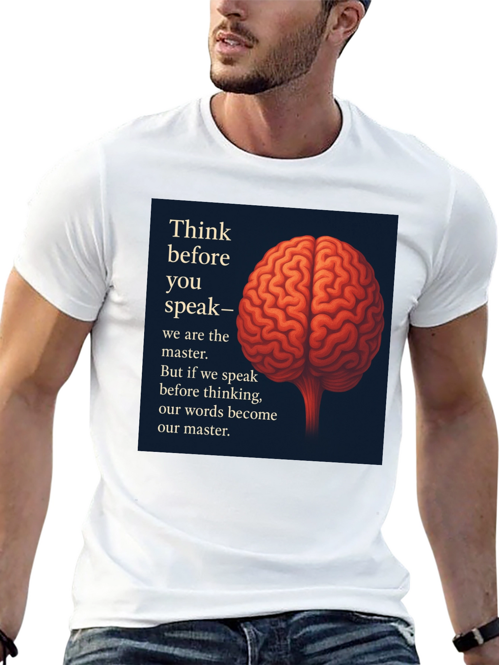 Think Before You Speak Black T-Shirt