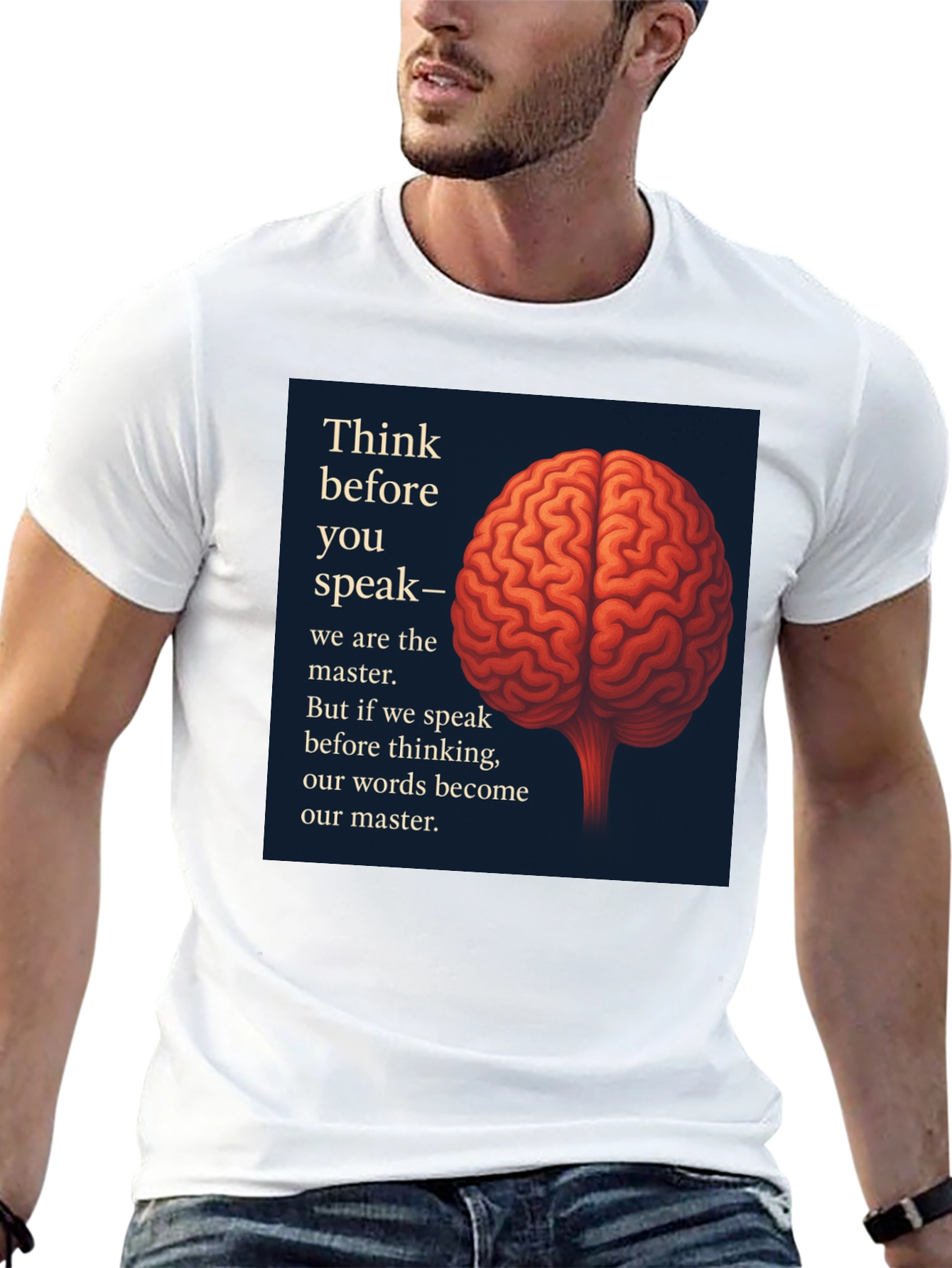 Think Before You Speak Black T-Shirt