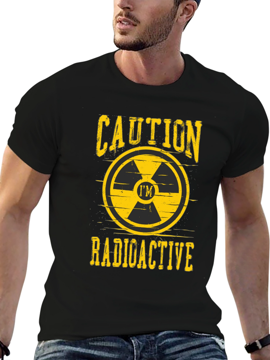 Caution Radioactive T-Shirt Funny Warning Tee