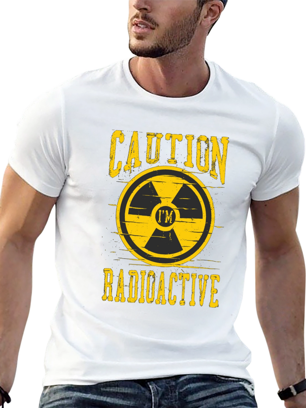 Caution Radioactive T-Shirt Funny Warning Tee
