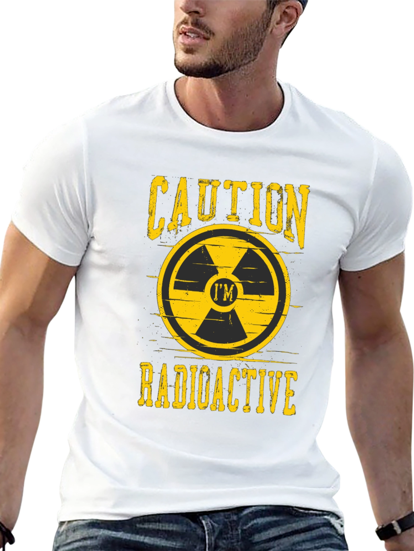 Caution Radioactive T-Shirt Funny Warning Tee