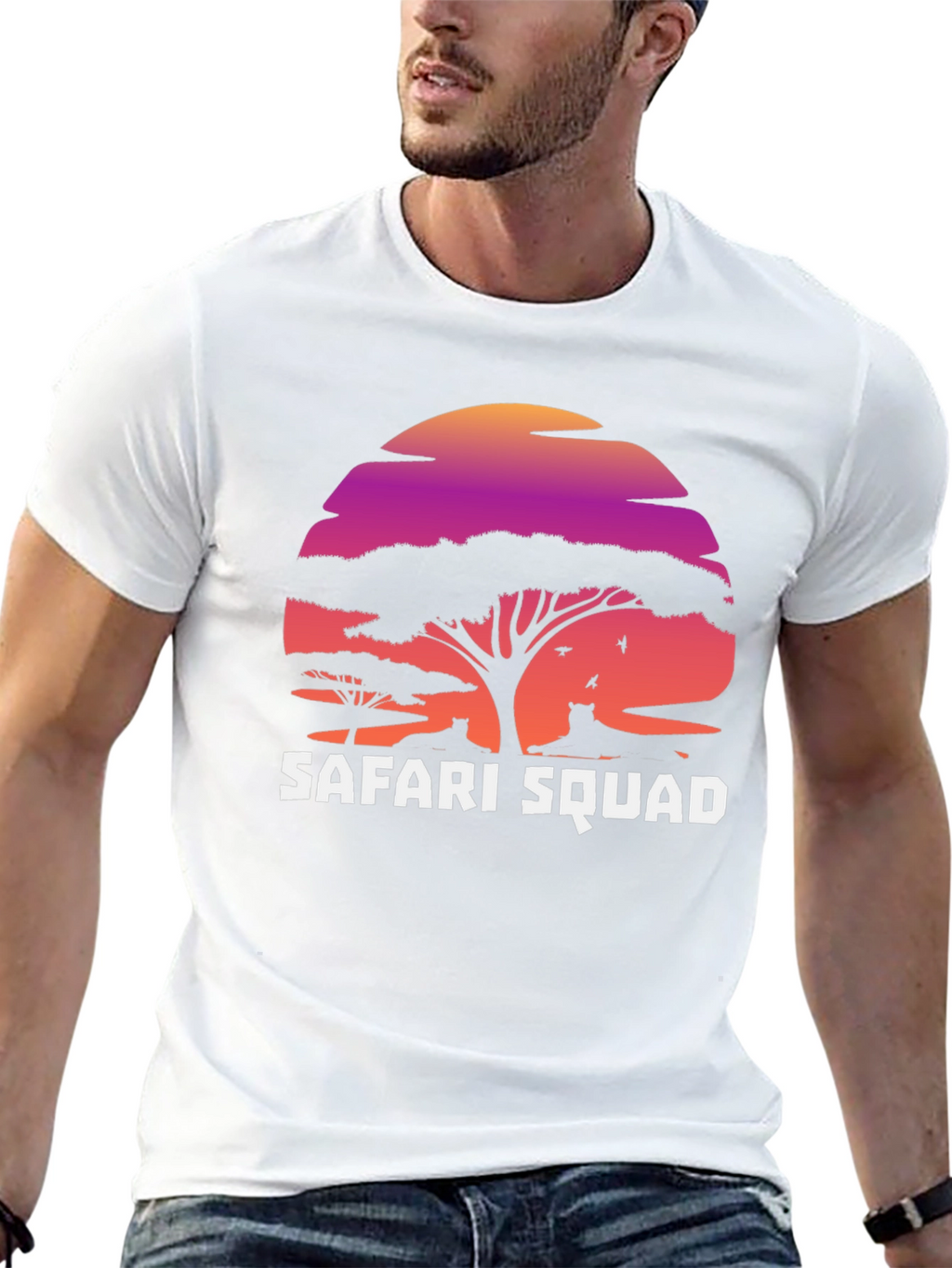 Safari Squad Graphic T-Shirt - Stylish Animal Design