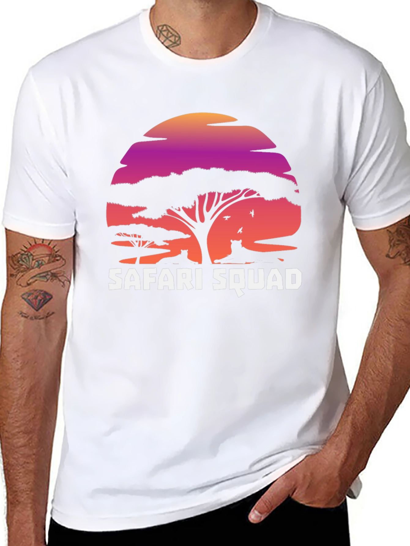 Safari Squad Graphic T-Shirt - Stylish Animal Design