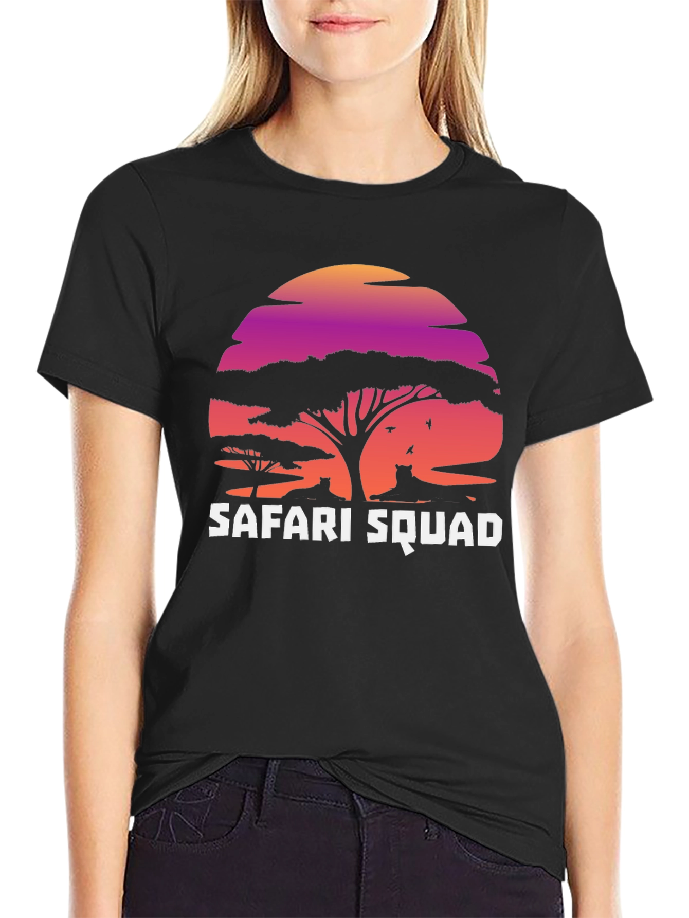Safari Squad Graphic T-Shirt - Stylish Animal Design