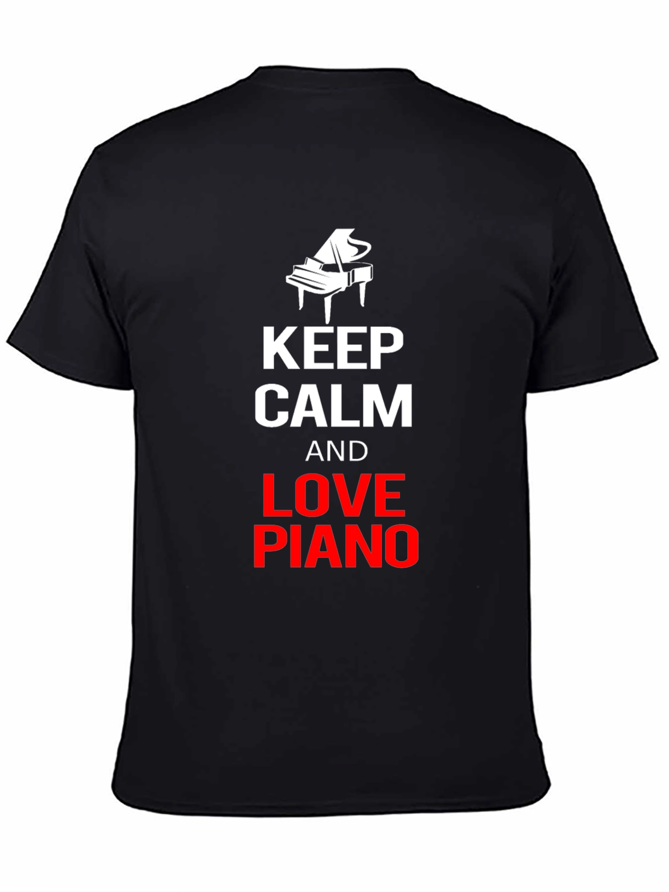 Keep Calm and Love Piano Black T-Shirt